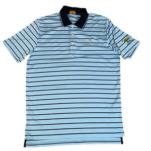 Polo Ralph Lauren Shirt Men S Blue Wicking 121st Open Striped Golf Short Sleeve